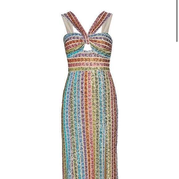 SAYLOR Dresses & Skirts - SAYLOR Eli Sequin Column Dress rainbow revolve multicolored summer pride